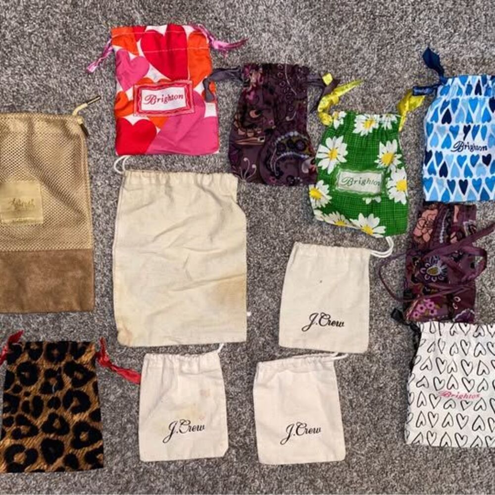 Drawstring Bags - Different Sizes - J.Crew & Brighton Jewelry